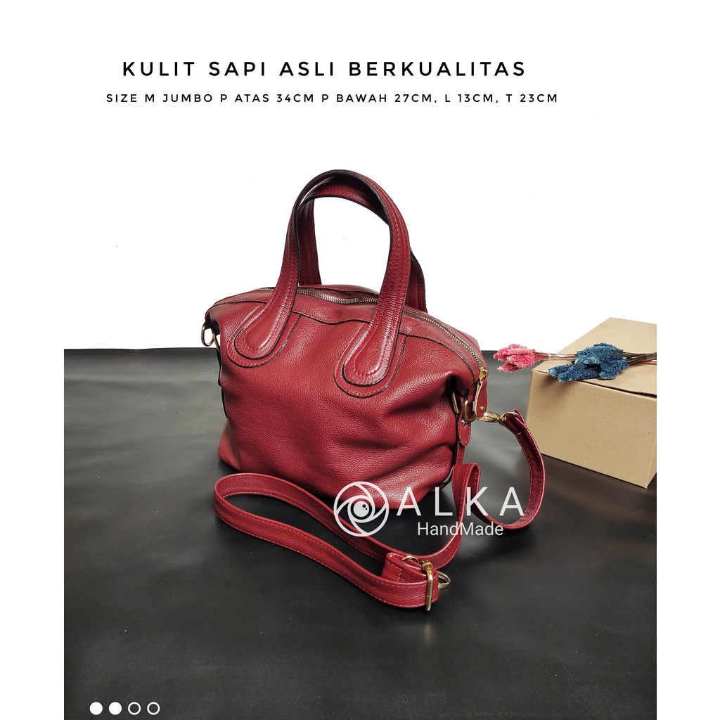 Jual Tas Kulit Garut Tas Selempang Wanita Tas Papirut Size M Jumbo Alka