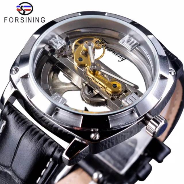 Jual Jam Tangan Mekanik Automatic Forsining Transparan Classic Luxury