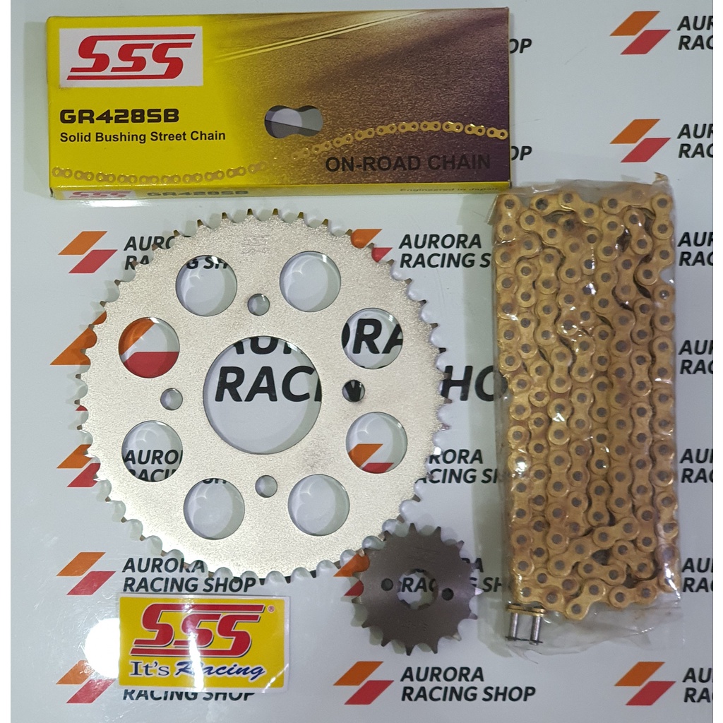 Jual Gear Set SSS GSX R 150 S 150 Rantai SSS 428 SB Gold Shopee