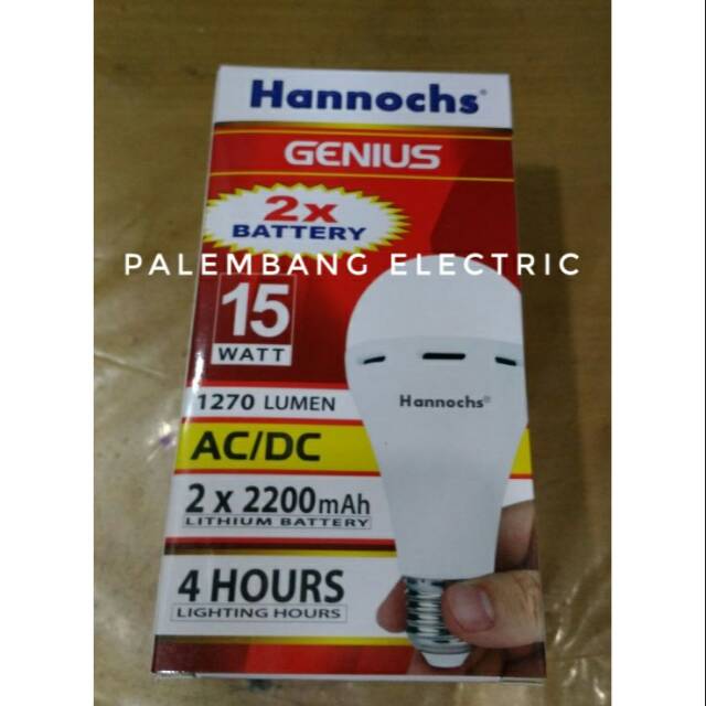 Jual Lampu Bohlam Led Emergency Hannochs Genius Watt Watt W W