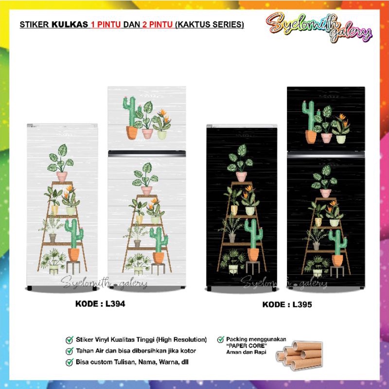 Jual Stiker Kulkas Pintu Dan Pintu Motif Tanaman Cactus Shopee