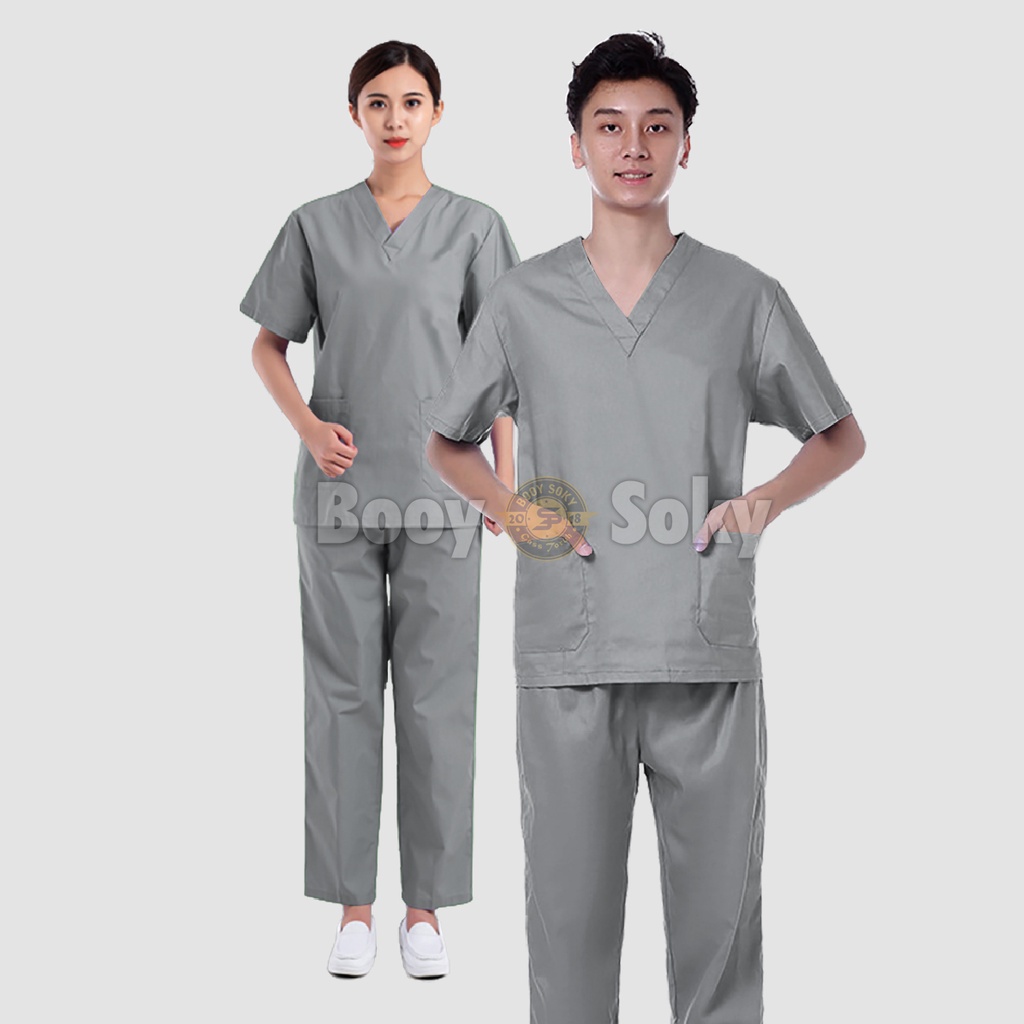 Jual Baju Ok Oka Lengan Pendek Dokter Scrubs Jaga Perawat Petugas Medis