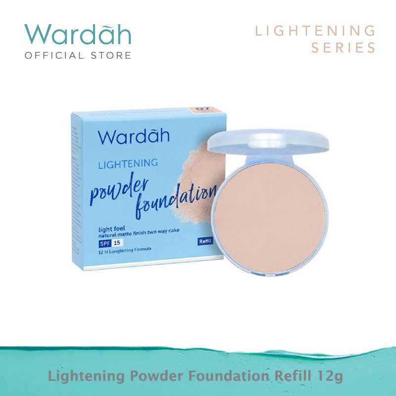 Jual Wardah Lightening Powder Foundation Light Feel Kemasan Refill