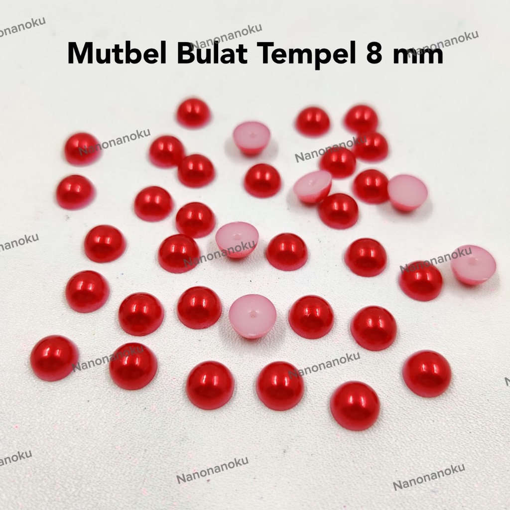 Jual Buah Mutbel Bulat Mm Mutiara Belah Half Pearl Tempel