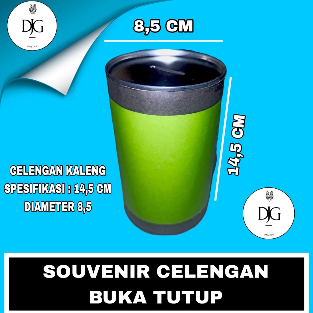 Jual Souvenir Celengan Kaleng Motif Warna Celengan Buka Tutup