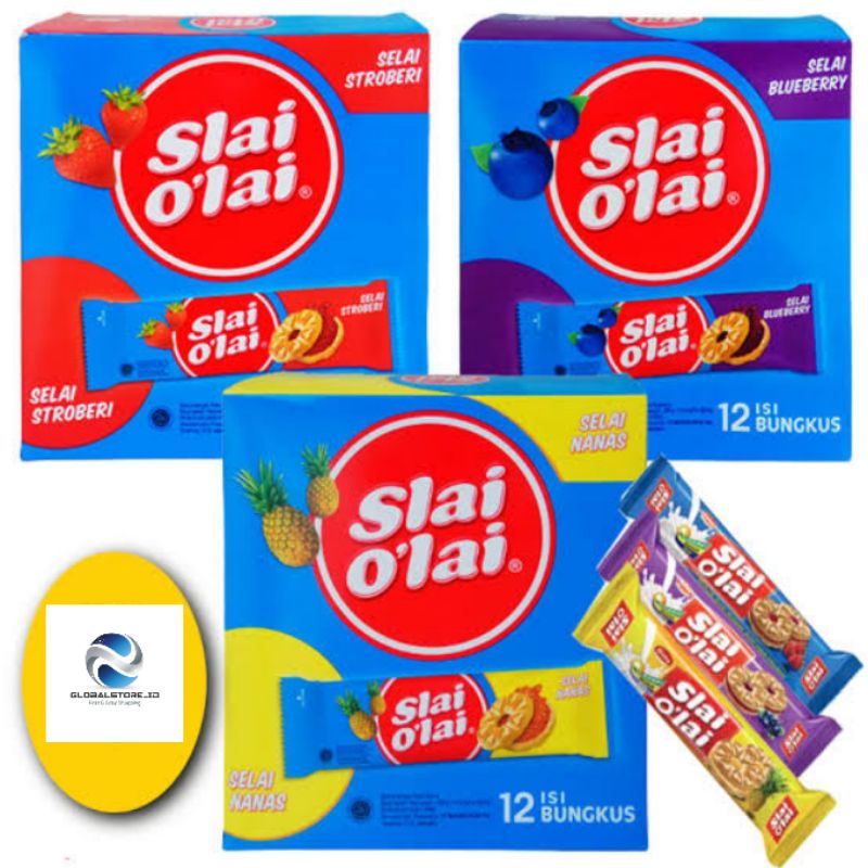 Jual Slai Olai Biskuit Rasa Strawberry Blueberry Nanas Box Shopee