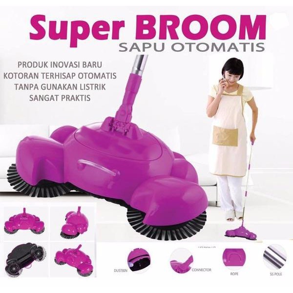 Jual Super Broom Alat Sapu Lantai Elektrik Otomatis Spesifikasi Power