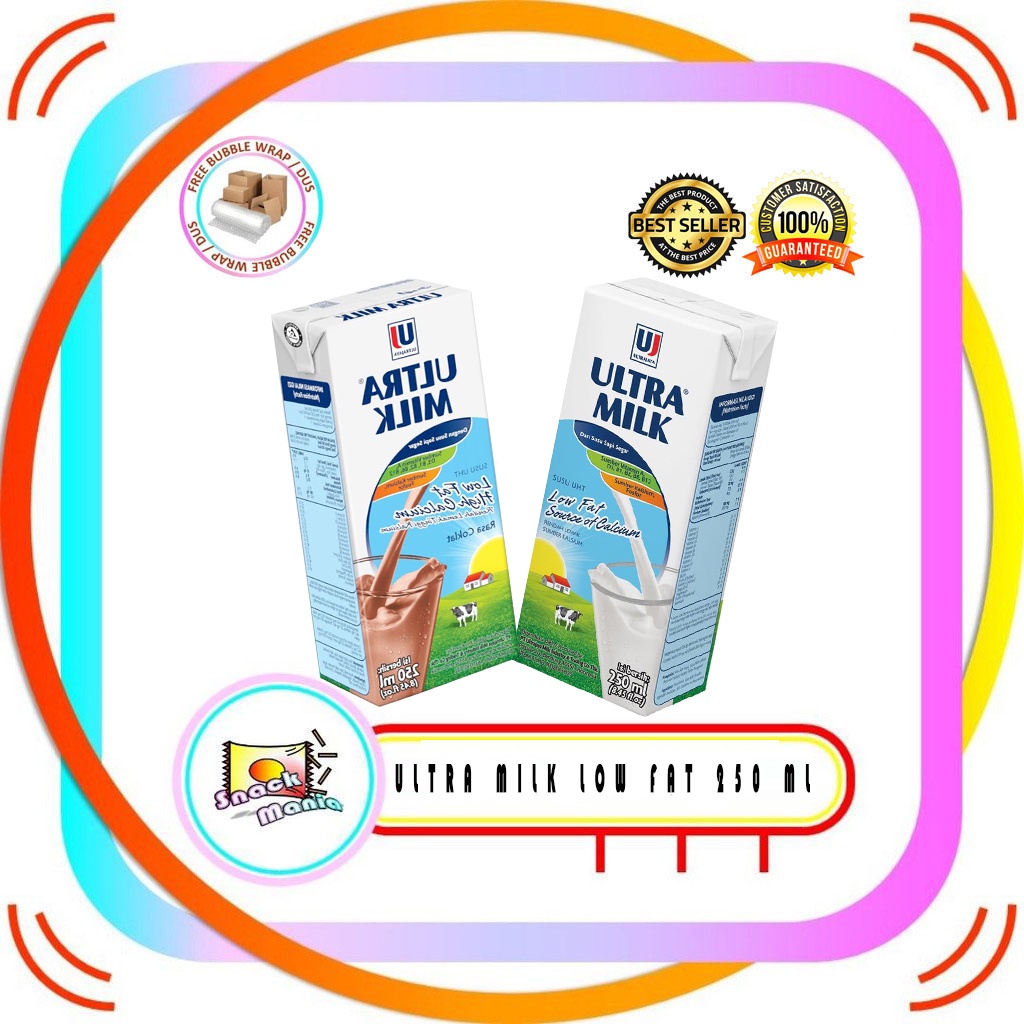 Jual Susu ULTRA MILK Low Fat High Calcium Milk 250ml Shopee Indonesia