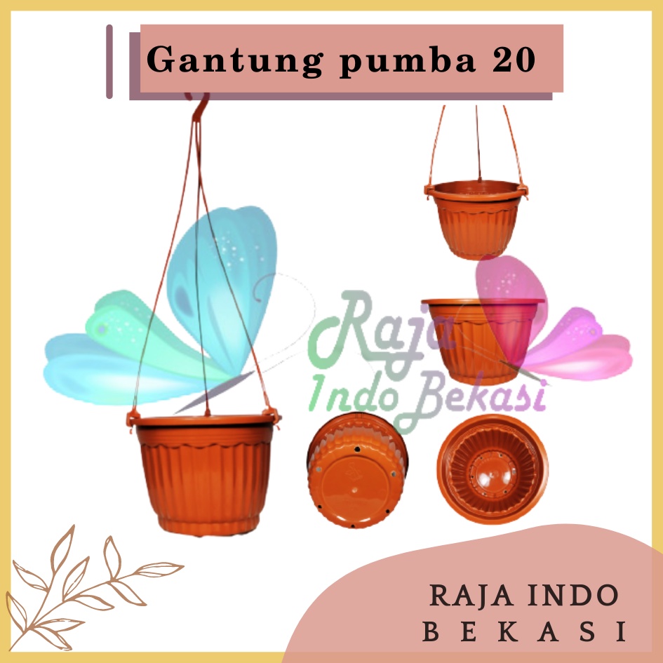 Jual Pot Gantung Pumba 20 Merah Bata Pot Gantung Coklat Bagus Bukan