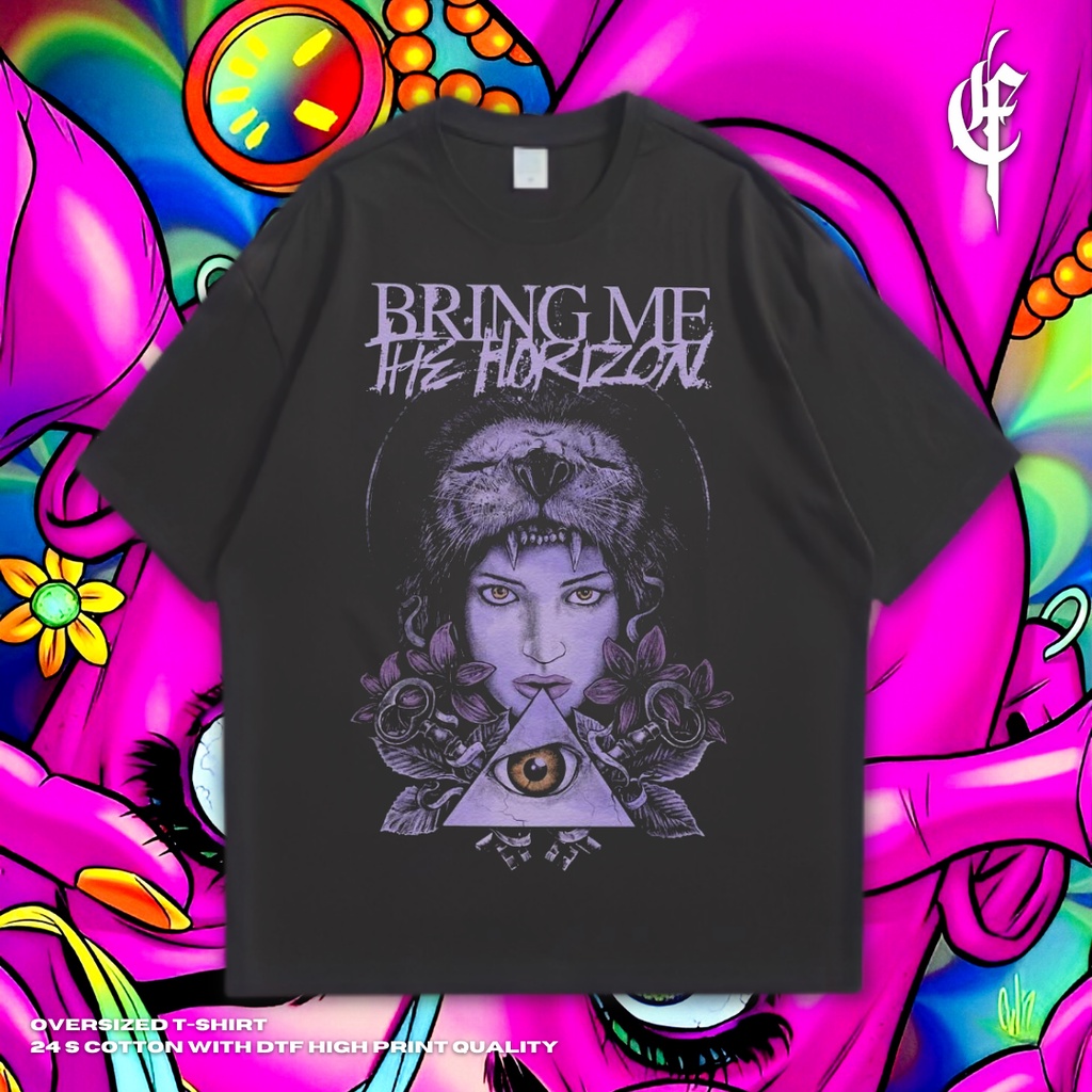 Jual Psycho Crucify Bring Me The Horizon Oversized T Shirt Kaos