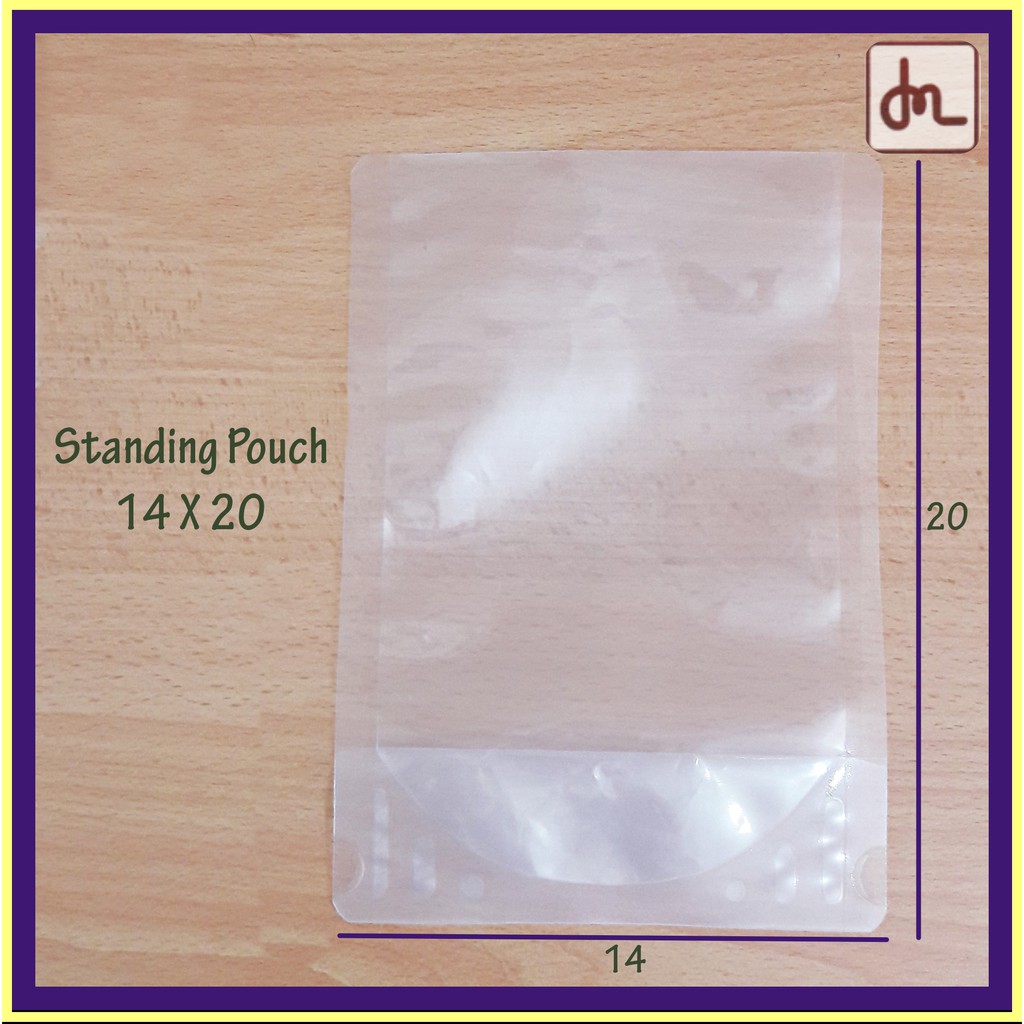 Jual Standing Pouch 14 X 20 135Micron STP Plastik Standing Polos