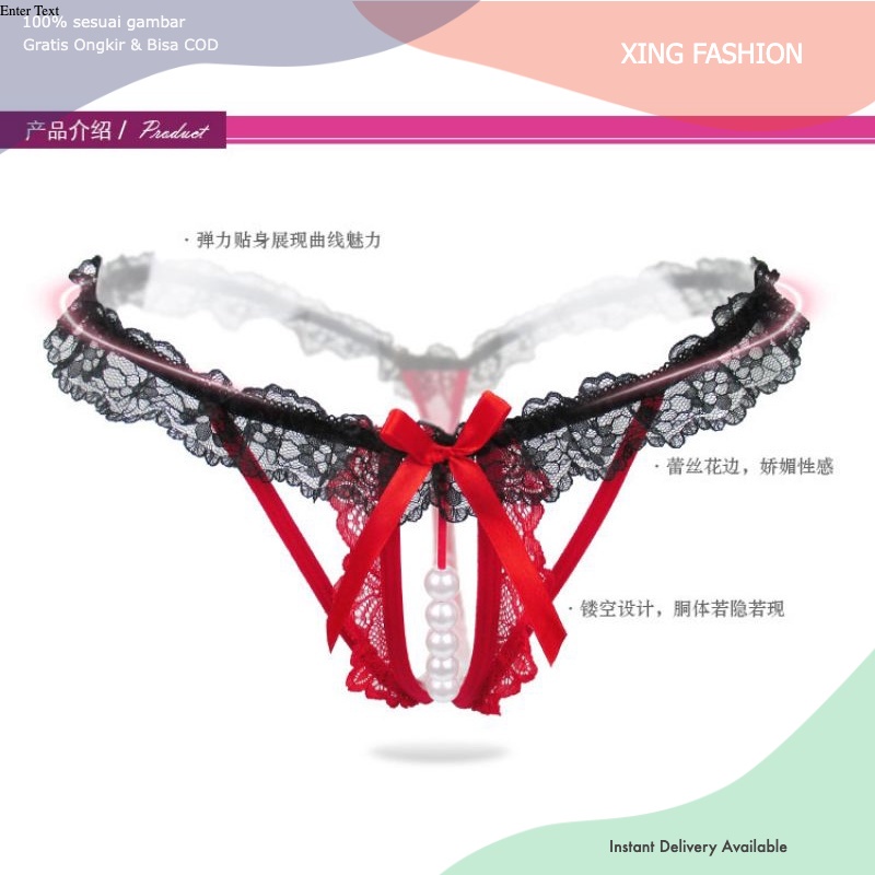 Jual Xing Fashion Celana Dalam Sexy Crotchless G String Open Crotch