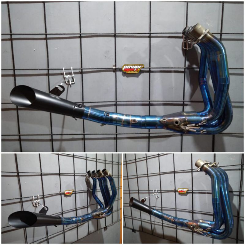 Jual Knalpot Racefit Black Zx R Header Biru Bluemoon Underbelly Full