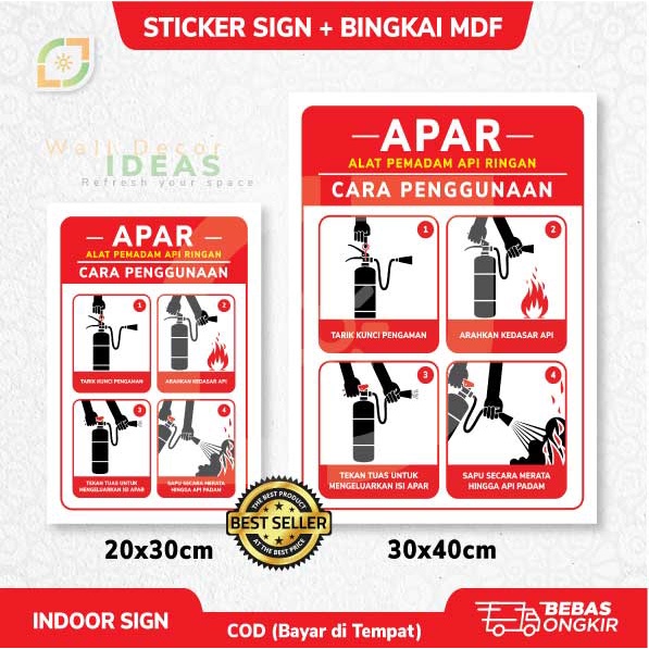 Jual Sign Label Sticker Apar A A K Rambu Safety Papan Tanda Indoor