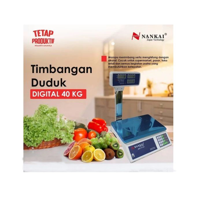 Jual NANKAI TIANG 40kg Timbangan Duduk Digital 40Kg 177 01 NANKAI