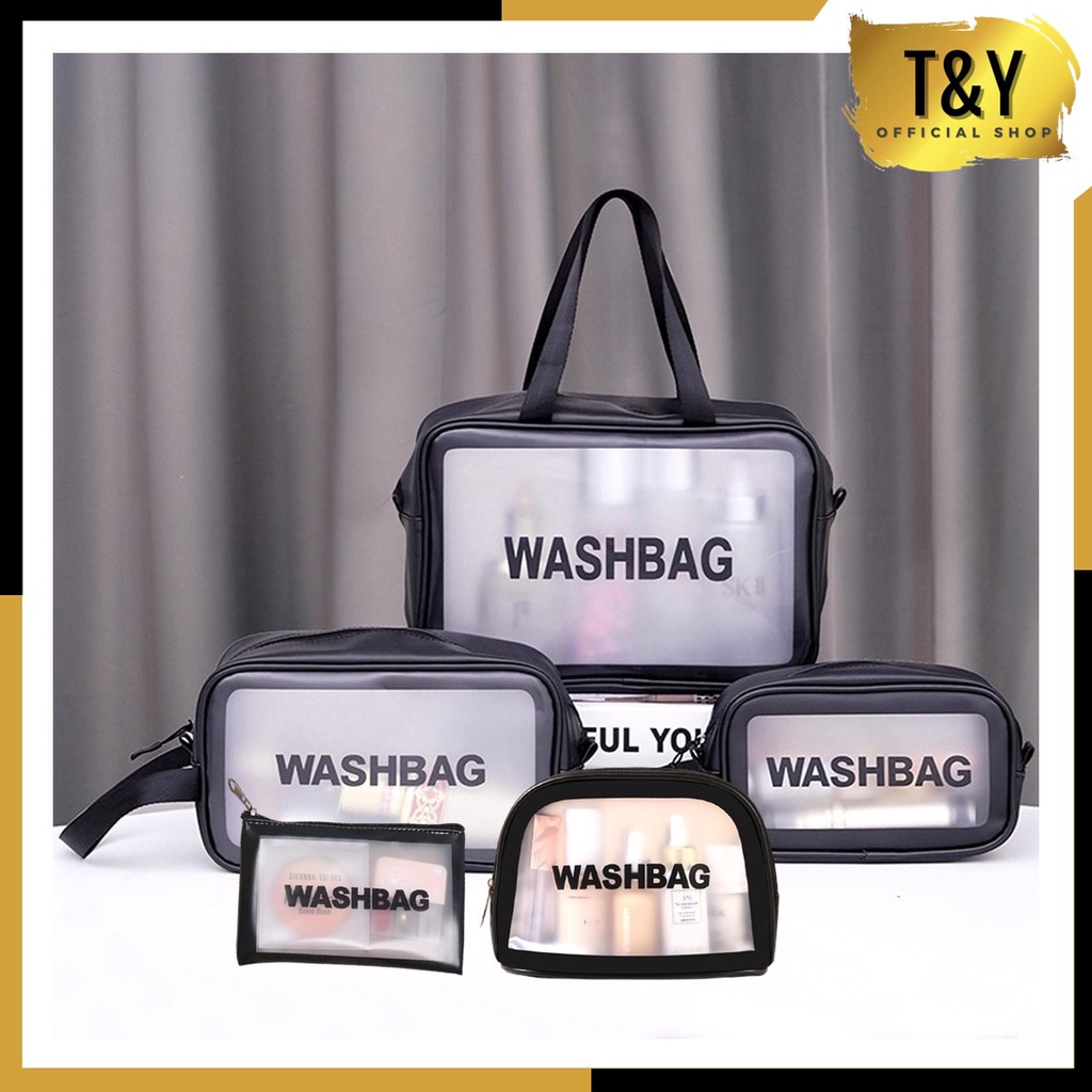 Jual T Y Tas Kosmetik Transparant Washbag Pouch Travel Make Up Bag