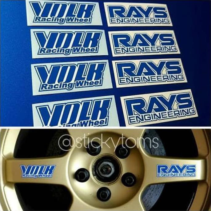 Jual Stiker Velg Mobil Volk Rays Engineering TE37 Hitam KOMPLIT Kode