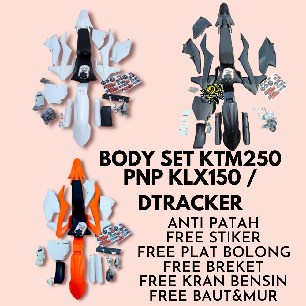 Jual Body Full Set KTMX 250 PNP KLX 150 BF Dtracker Trail KTMX KLX150