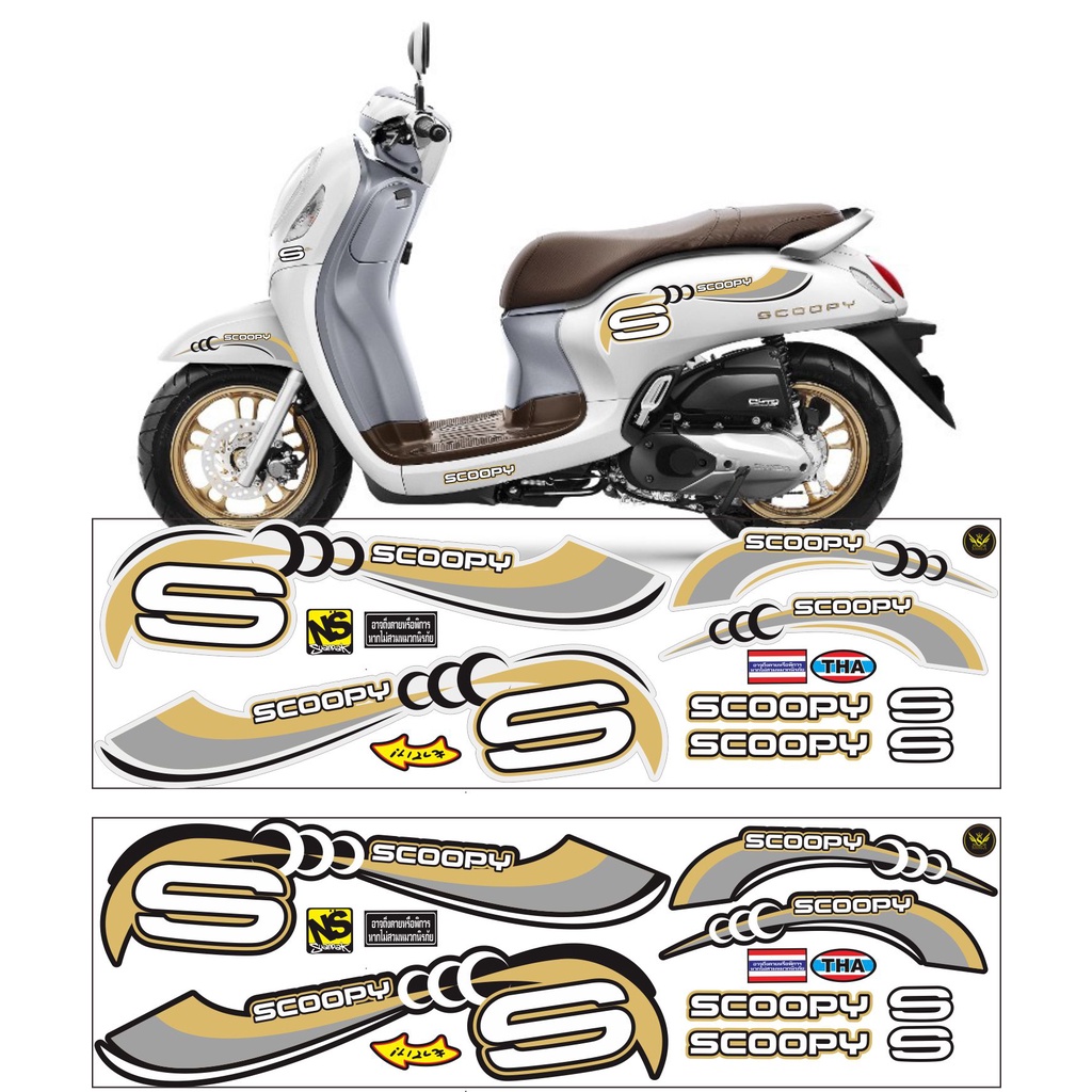 Jual Striping Variasi Motor Scoopy Simple Stiker Lis