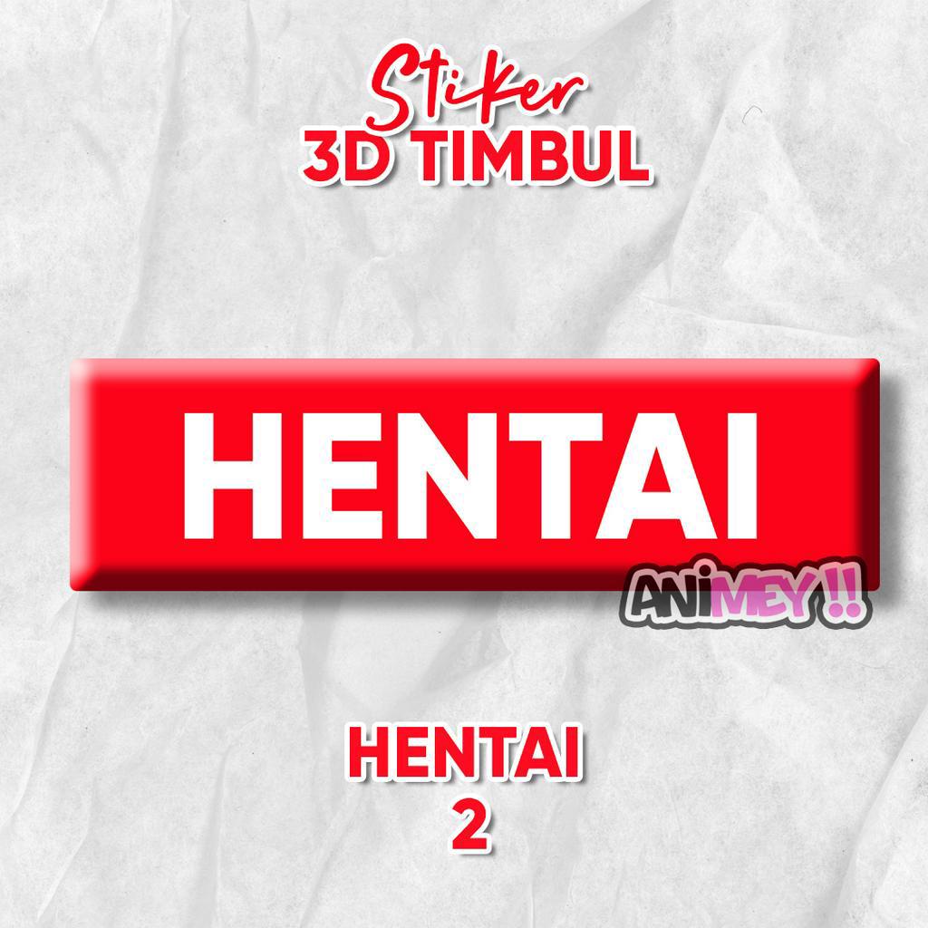 Jual Stiker Emblem 3D Timbul Logo Hent4i Merah Stiker Anime Resin