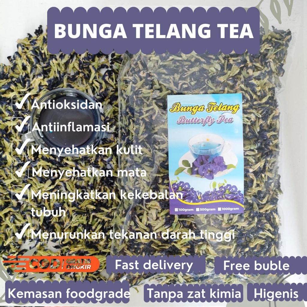 Jual Teh Bunga Telang Berat Gr Shopee Indonesia