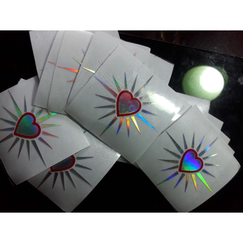 Jual Sticker Cutting Hati Bersinar PSHT Hologram Stiker Cutting Logo