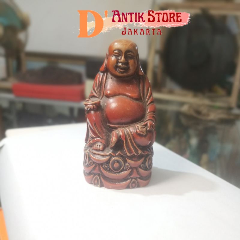 Jual Patung Miniatur Budha Julai Resin Merah Kuno Jadul Antik Shopee