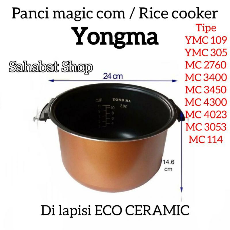 Jual Panci Rice Cooker Magic Miyako Teplon Liter