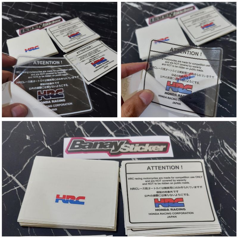 Jual Sticker Attention Honda Peringatan Honda Warning Honda Hrc Japan