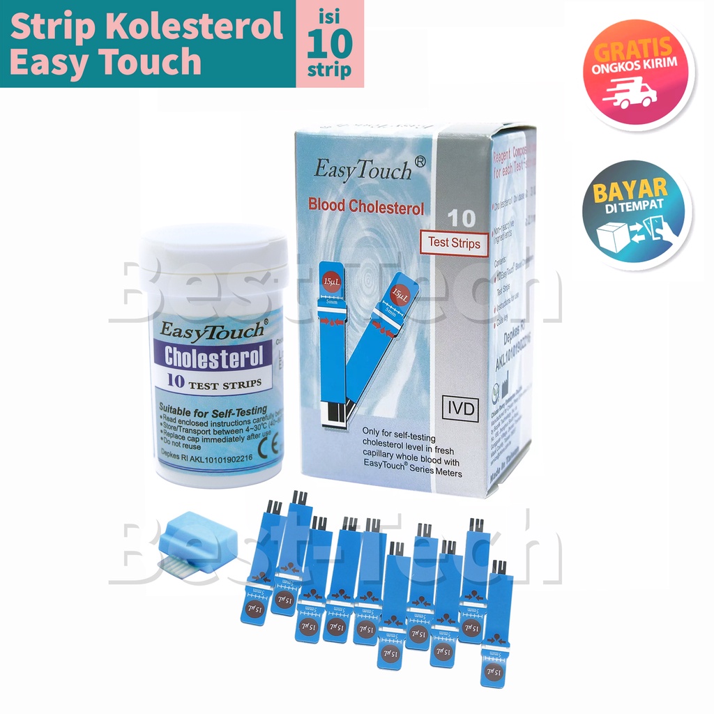 Jual Strip Kolesterol Refill Strip Blood Cholesterol Easy Touch GCU