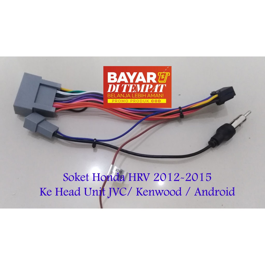 Jual Soket PNP Honda HRV 2012 2015 Ke HU Android JVC Kenwood 16 Pin