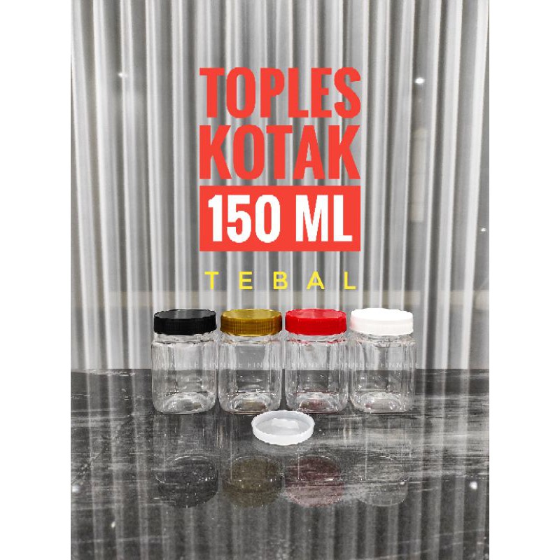 Jual Toples KOTAK 150ml Toples Plastik 150 Ml Toples Bumbu Toples