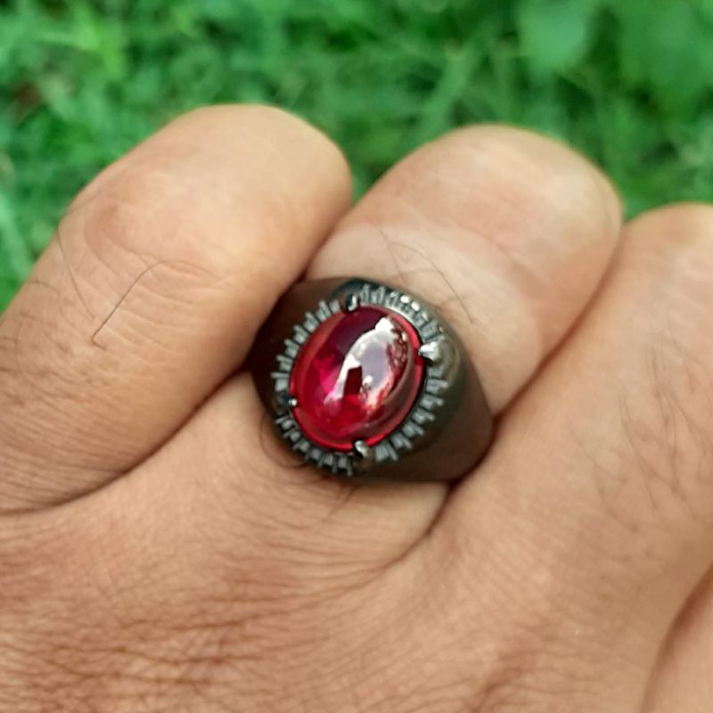 Jual Cincin Batu Merah Siam Asli Super Keren Shopee Indonesia