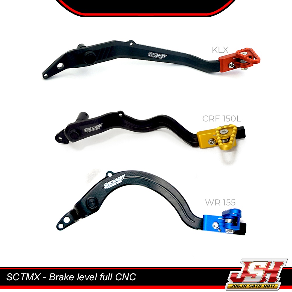 Jual Pinjakan Pedal Rem CRF KLX WR Tuas Pijakan Rem Brake Level Scarlet