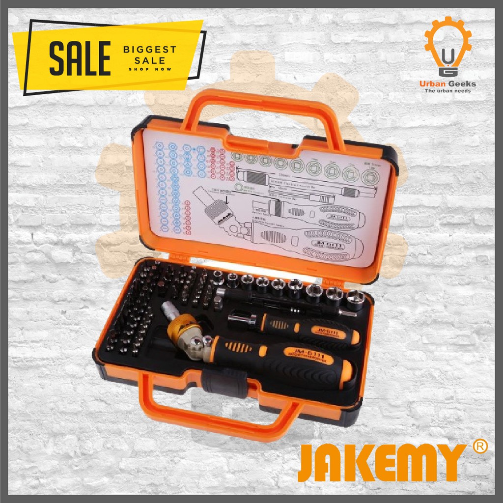 Jual OBENG TOOL SET MEREK JAKEMY JM 6111 ORIGINAL 69 In 1 Shopee