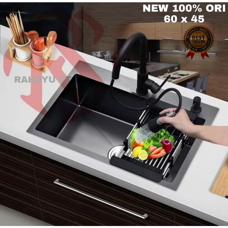 Jual PAKET LENGKAP KITCHEN SINK 6045 BLACK SERIES MODEL ONAN KITCHEN