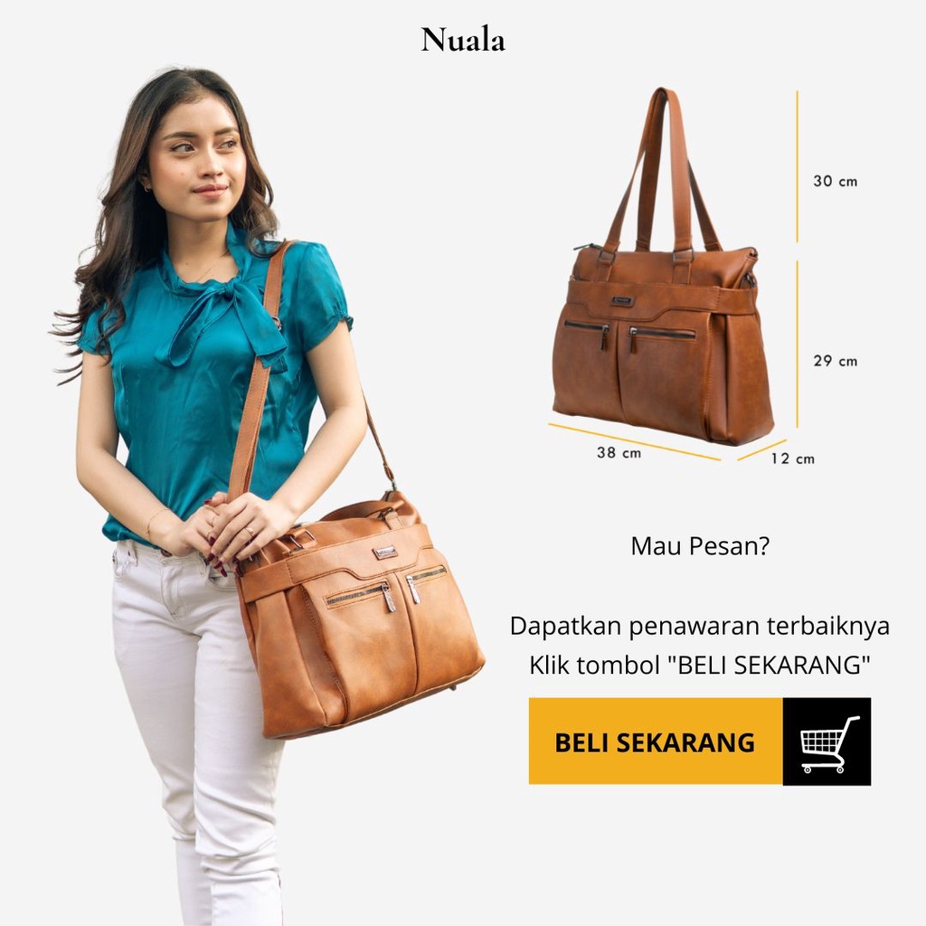 Jual Nuala Bag By Manjua Tas Kerja Tas Kuliah Muat Laptop Inch