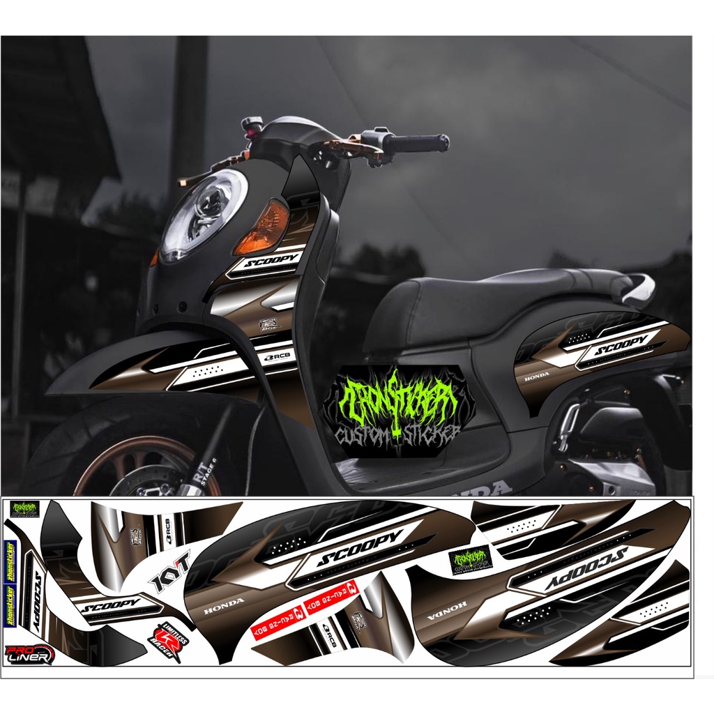 Jual Scp Striping Scoopy New Variasi Style Stiker Scoopy Terbaru