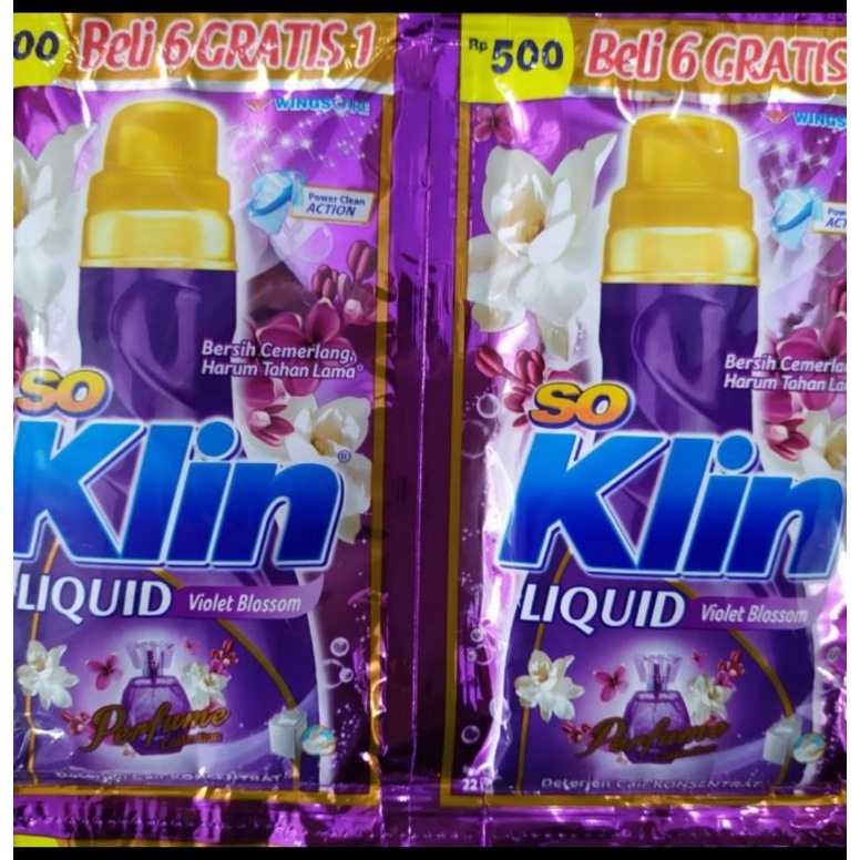 Jual So Klin Liquid Detergen Cair Renceng Isi 12 Pcs Shopee Indonesia