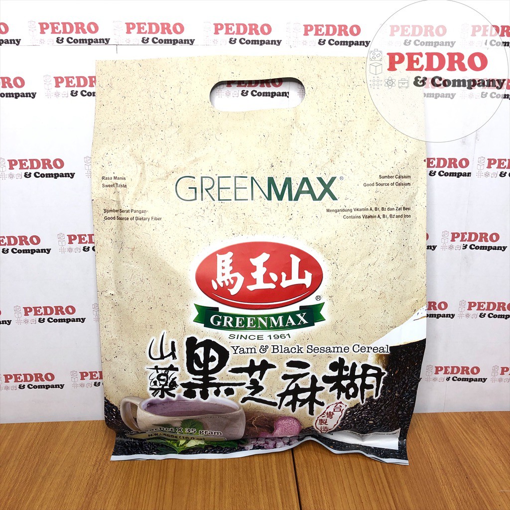 Jual Greenmax Yam Black Sesame Cereal Sachet X Gr Shopee