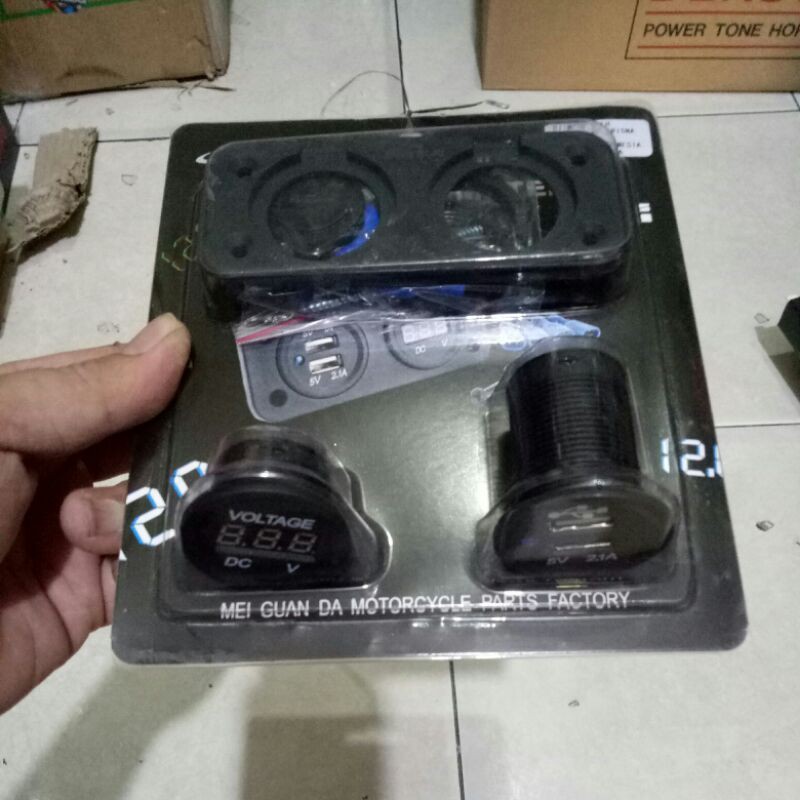 Jual Volmeter Charger Hp Usb Body Universal Nmax Pcx Aerox Lexi Mio