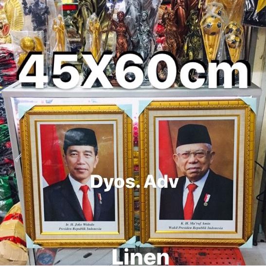 Jual Bingkai Foto Presiden Wakil Frame Presiden Wakil Motif Linen 45X60