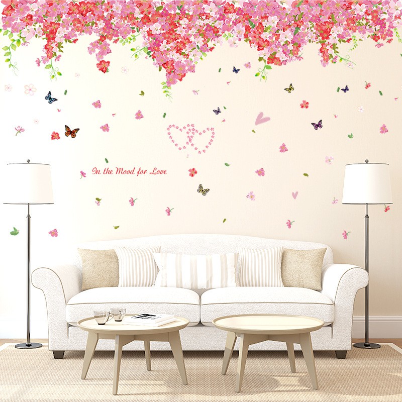 Jual TXXL RELIZA WALL STICKER RENDA SAKURA BLOSSOME BUNGA RUMBAI