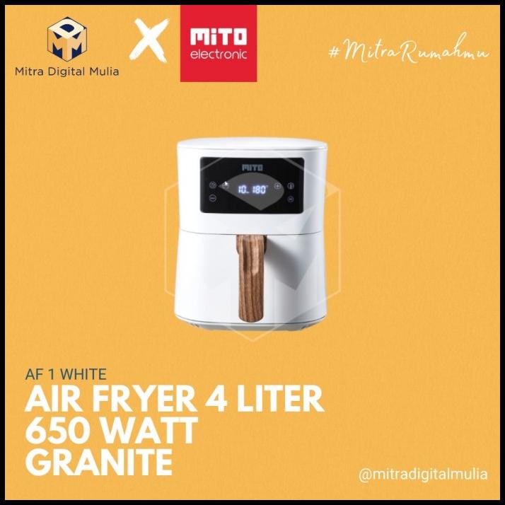 Jual Mito Af 1 Digital Air Fryer 4 Liter Low Watt Putih Af1 Shopee