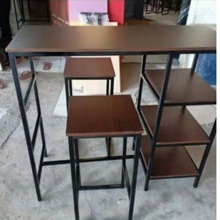 Jual Minibar Set 2 Bangku Kursi Minimalis Modern Simple Kombinasi Besi