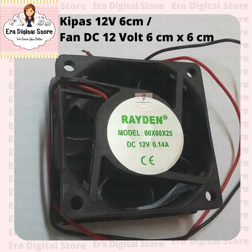 Jual Kipas DC 12V 6cm Fan DC 12 Volt 6x6 Biasanya Dipergunakan