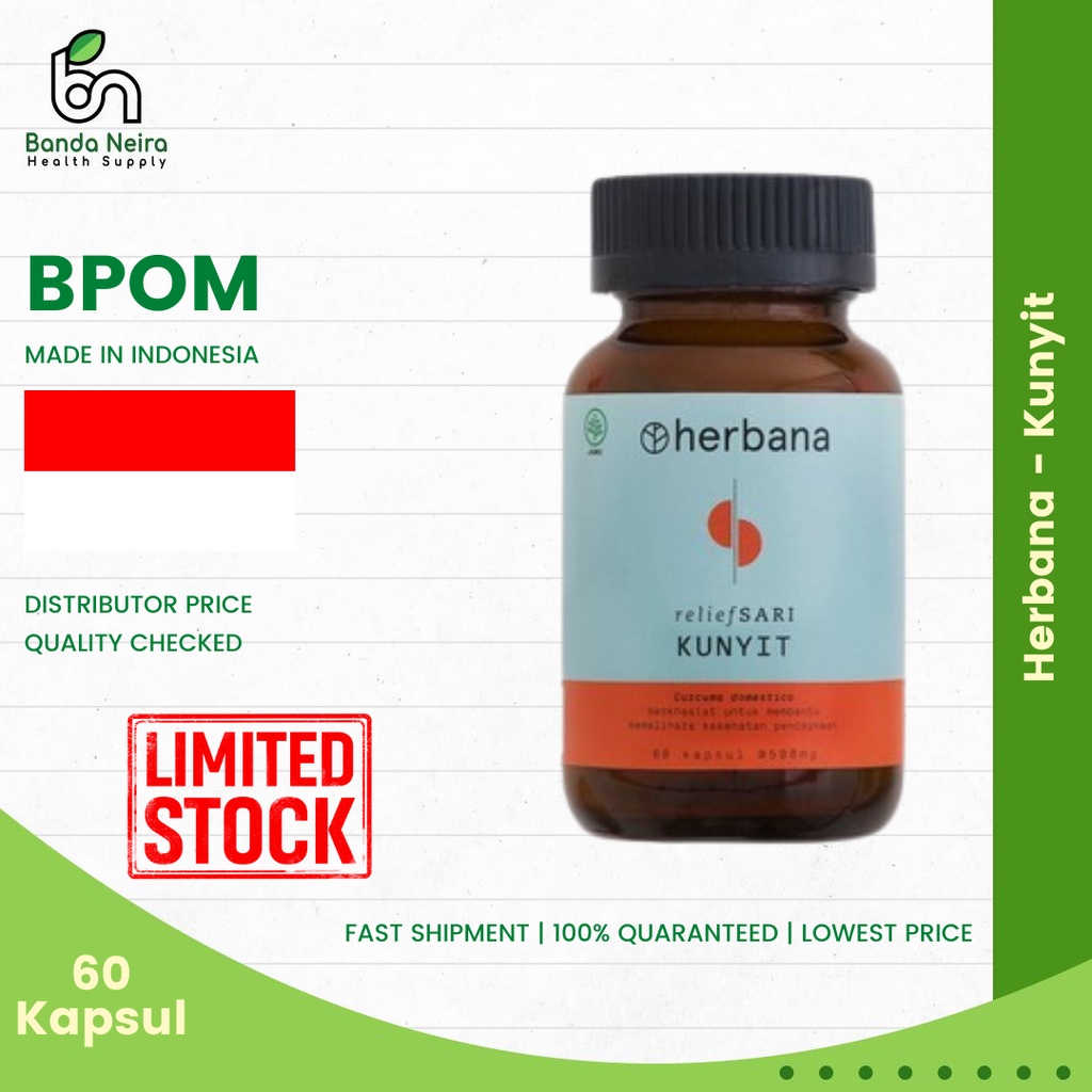 Jual Herbana Kunyit Kapsul Mg Shopee Indonesia