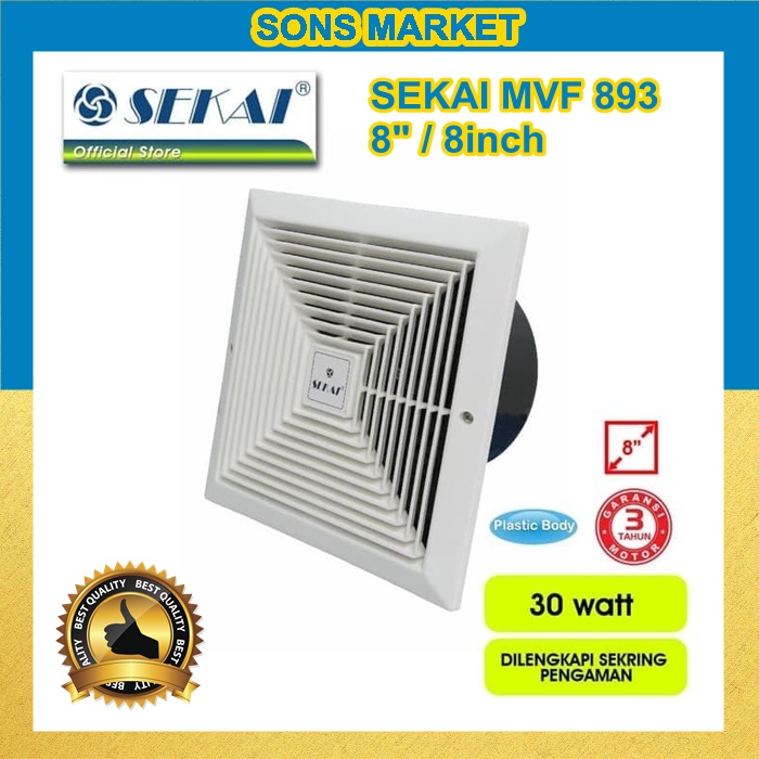 Jual Exhaust Plafon Ventilating Fan Sekai Mvf Mvf Inch