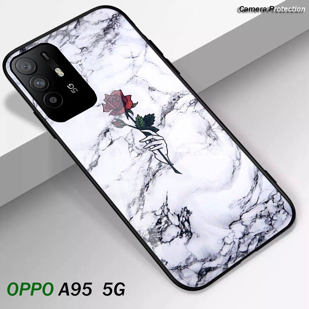 Jual SC32 Softcase Glass Kaca Oppo A95 Kesing Hp Softcase Glass