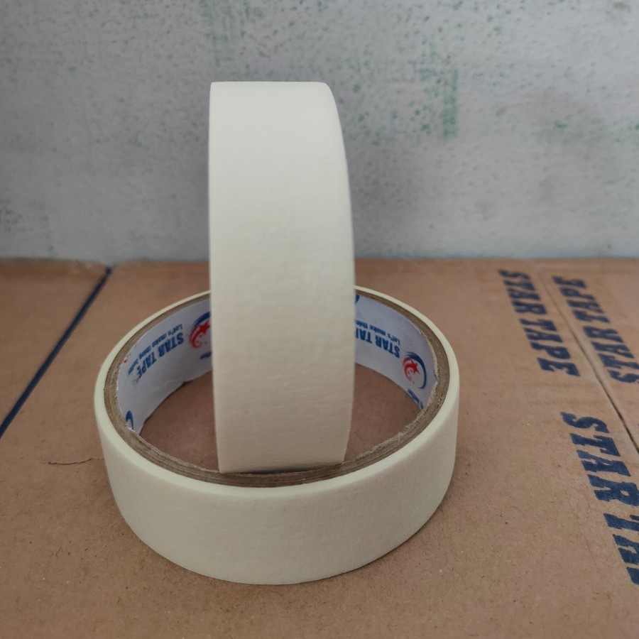 Jual Lakban Kertas STAR 24mm 6y Masking Tape 1 Inc 6y Isolasi Kertas